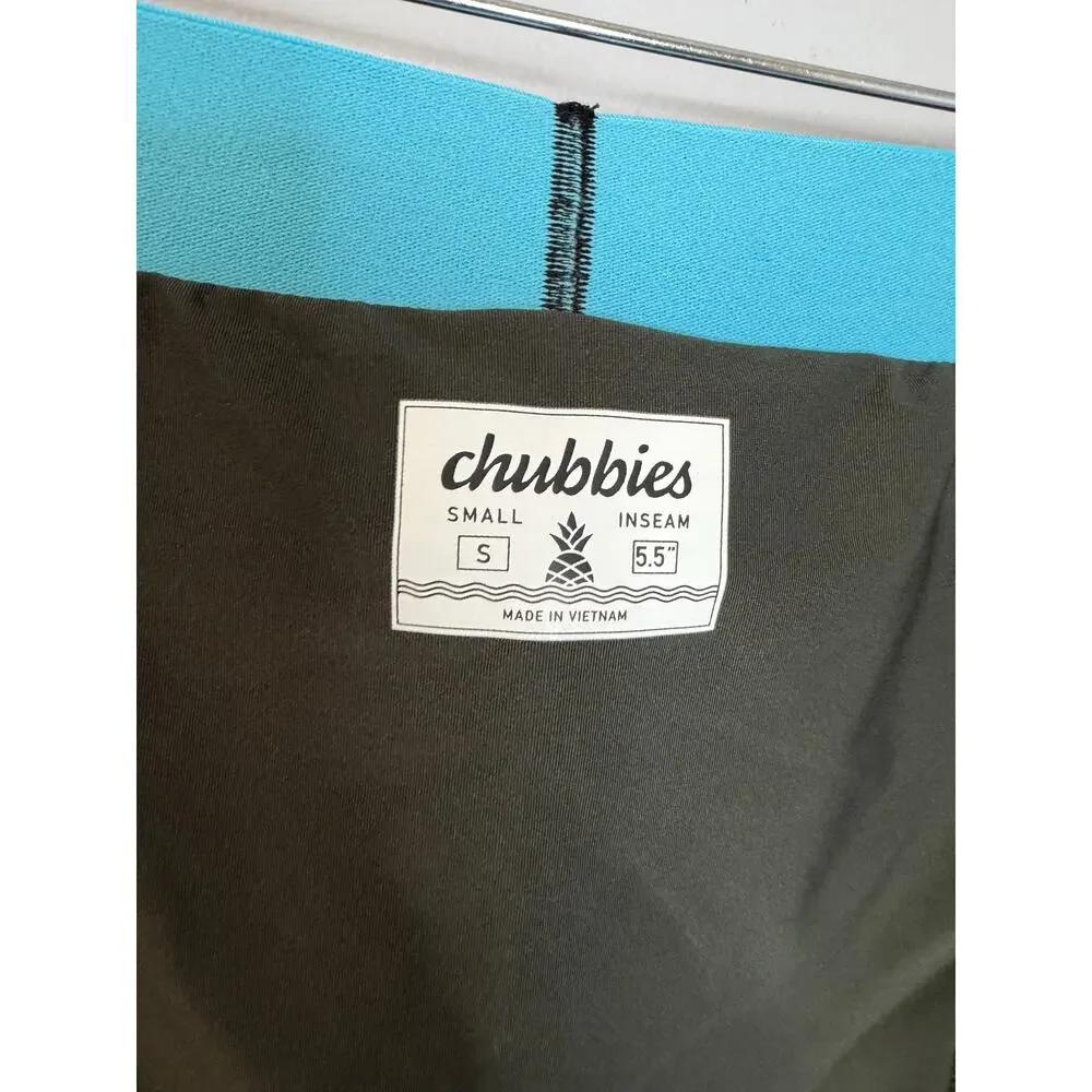 Chubbies The Hydrofoils Classic Swim Trunks‎ Mens S Blue Pink 5.5